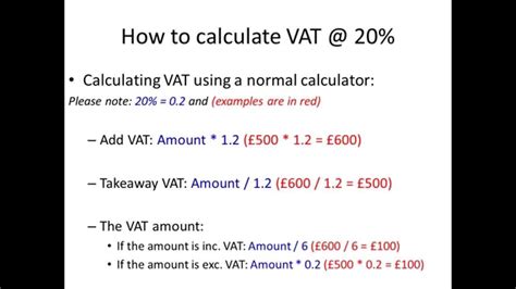 how to calculate vat.